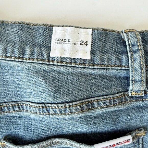 Hudson Jeans Women’s Gracie Star Struck Midrise Cutoff Denim Jean Shorts Size 24 - Picture 8 of 10